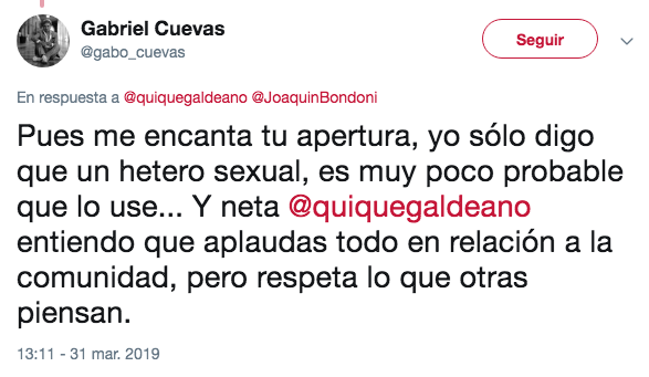 Periodista critica a Joaquí Bondoni por su look