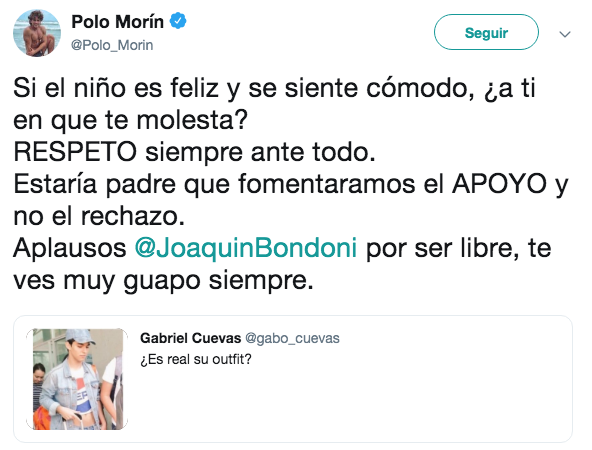 Periodista critica a Joaquí Bondoni por su look