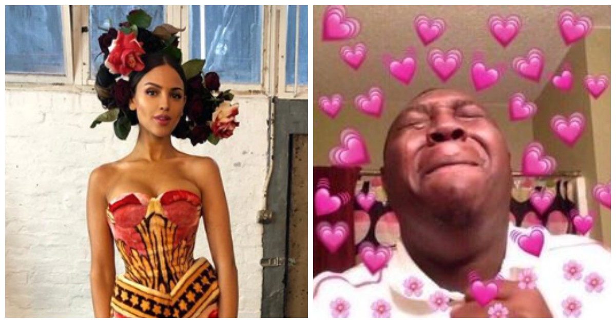 Eiza González se luce con vestido de cobija San Marcos
