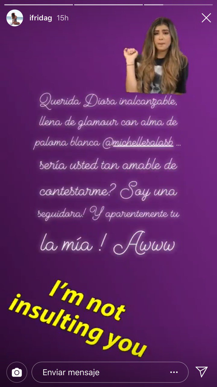 Frida Sofía vuelve a atacar a Michelle Salas