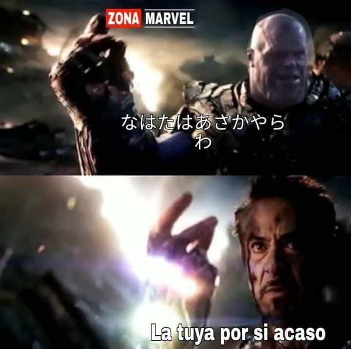 Memes de Iron Man tronando los dedos en Avengers Endgame