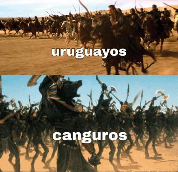 Memes de la guerra entre uruguayos y canguros
