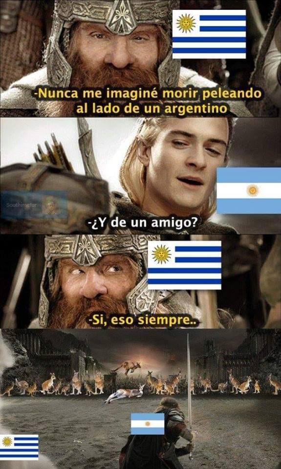Memes de la guerra entre uruguayos y canguros
