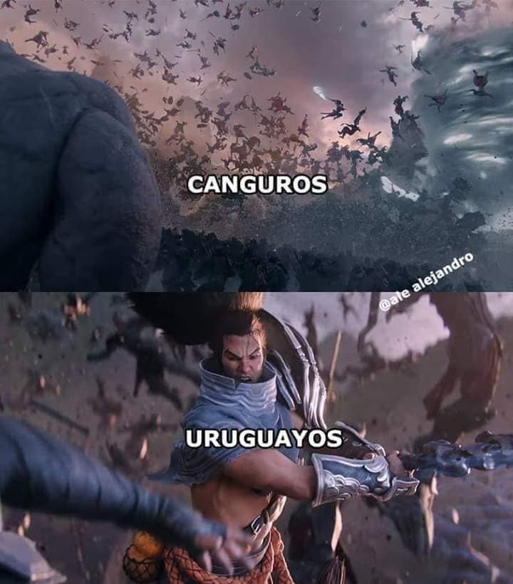 Memes de la guerra entre uruguayos y canguros
