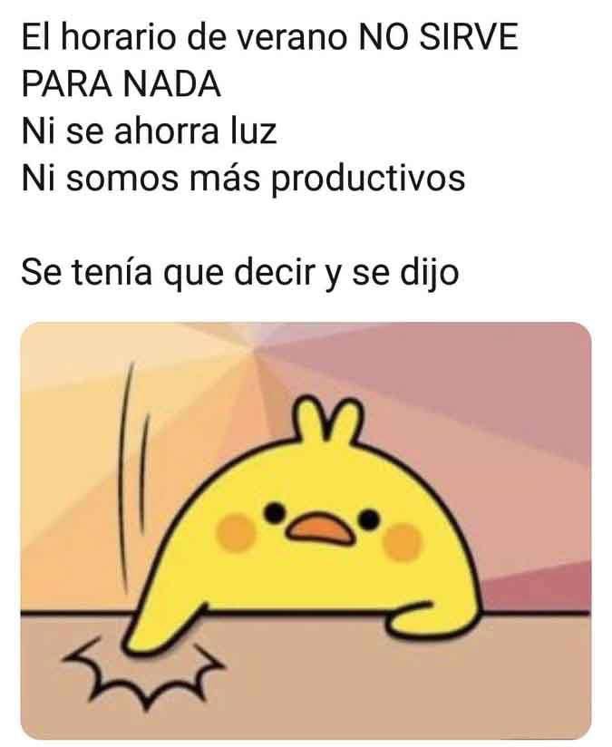 Memes del horario de verano 2019