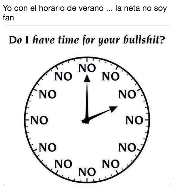 Memes del horario de verano 2019