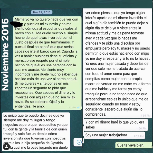 Filtran conversación de Whatsapp entre Frida y alejandra