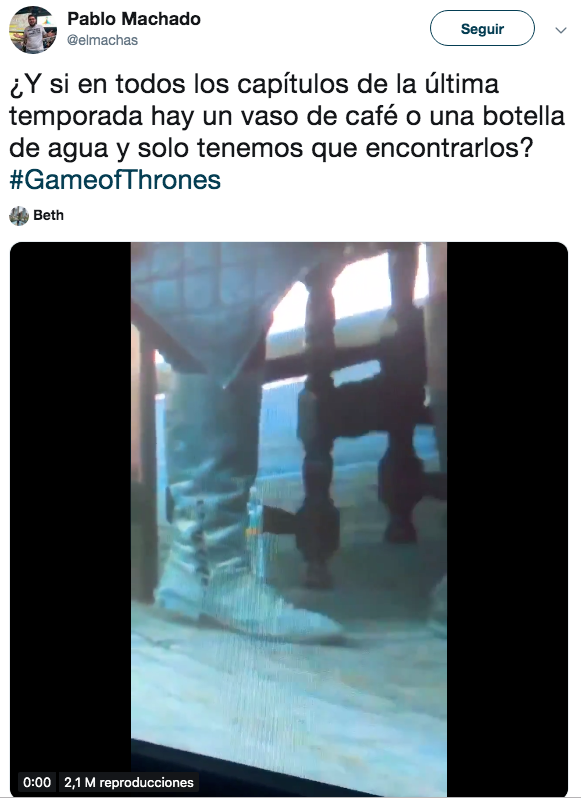 Botella de agua se cuela en final de Game of Thrones