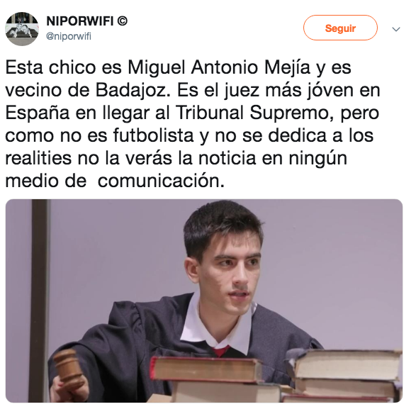 Confunden a Jordi el Niño Polla con magistrado