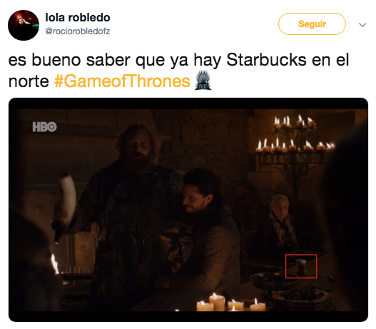 Encuentran vaso de café en el nuevo episodio de Game of Thrones