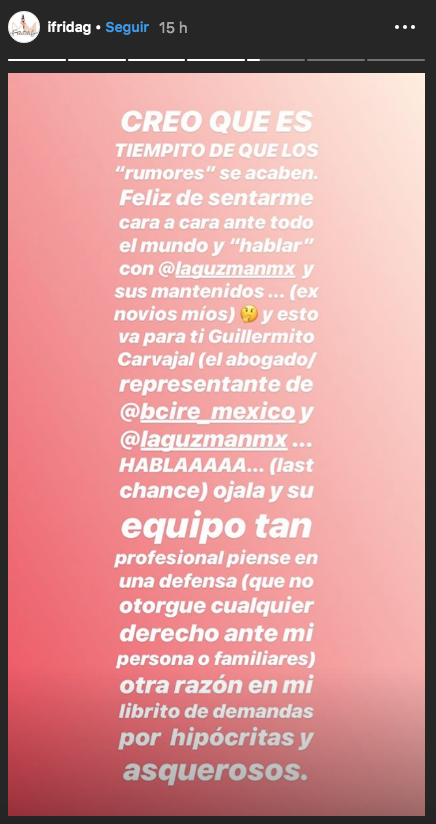 Alejandra Guzmán le manda mensaje a Frida Sofía