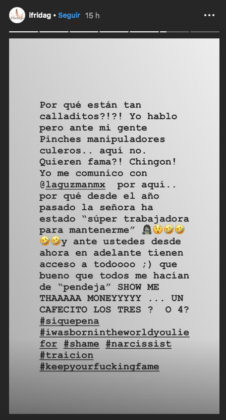 Alejandra Guzmán le manda mensaje a Frida Sofía