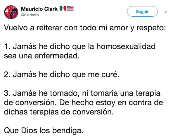 Mauricio Clark invita a marcha ex gay