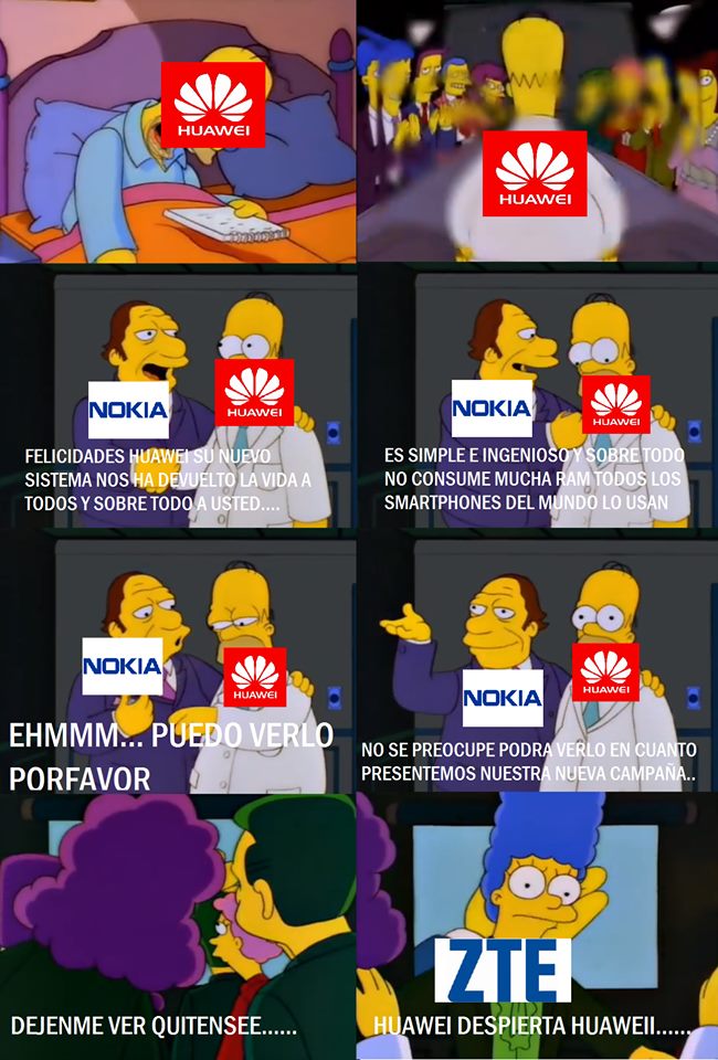 Memes de Huawei y Google