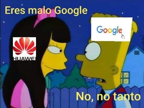 Memes de Huawei y Google