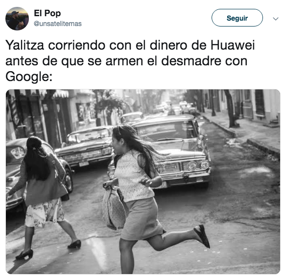 Memes de Huawei y Google