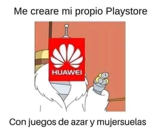 Memes de Huawei y Google