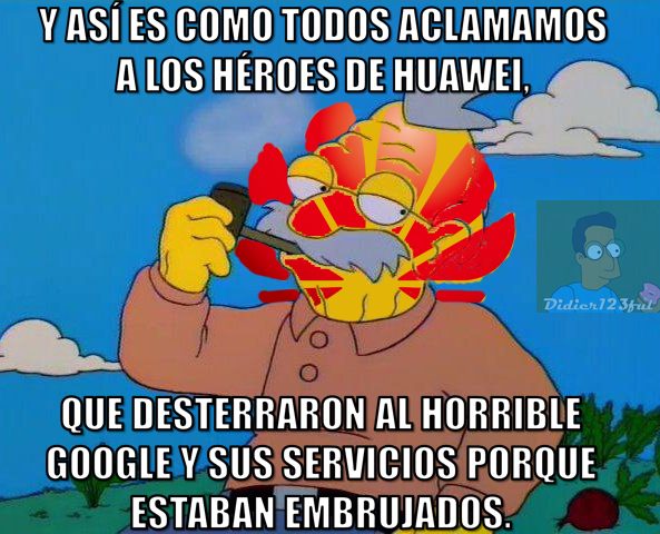 Memes de Huawei y Google
