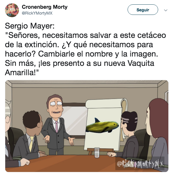 Memes de la vaquita amarilla de Sergio Mayer