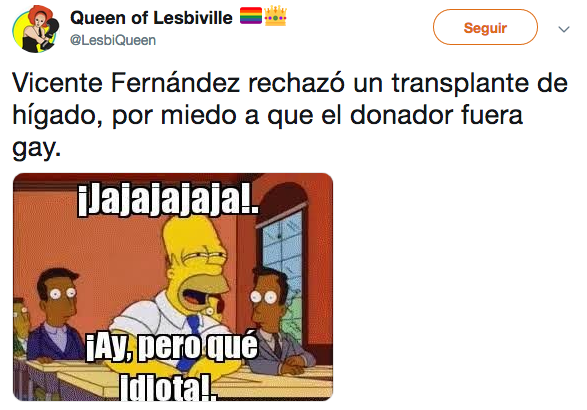 Memes de Vicente Fernández rechazando el hígado gay