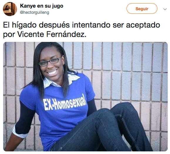 Memes de Vicente Fernández rechazando el hígado gay