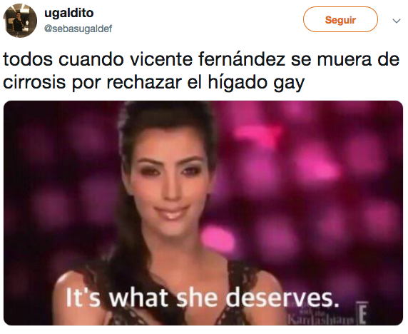 Memes de Vicente Fernández rechazando el hígado gay