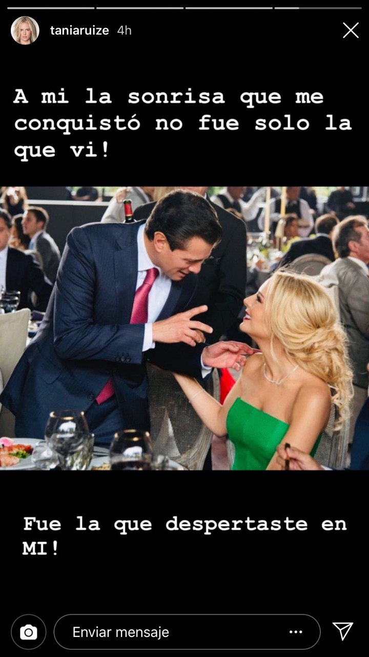 Tania Ruiz hace declaración pública de amor a Peña Nieto