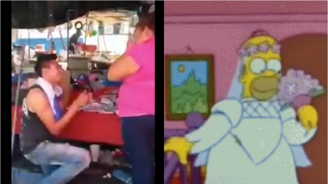 Propuestas originales y la de este chico que le pidió matrimonio a su novia en el tianguis