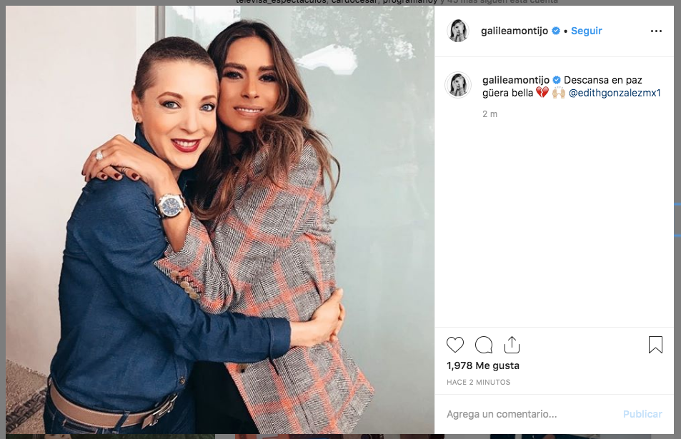 Famosos reaccionan a la muerte de Edith González
