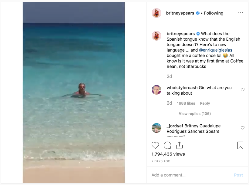 Britney Spears escribe mensaje a Enrique Iglesias