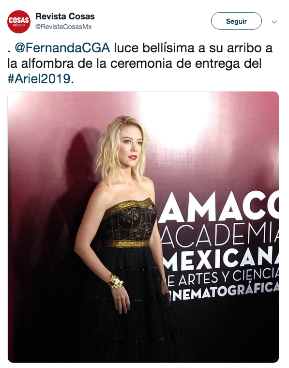 Alfombra Roja premio Ariel 2019