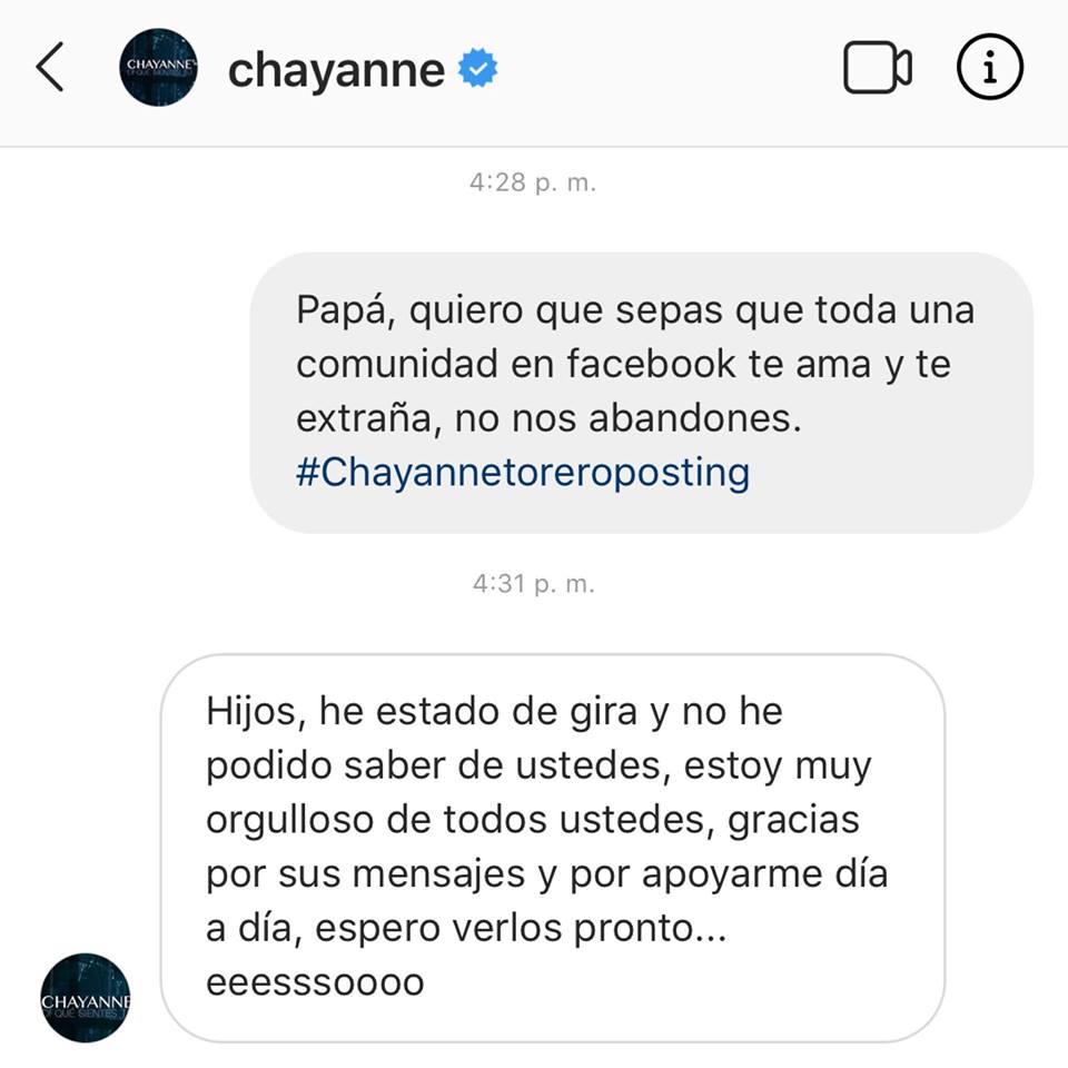 Chayanne agradece a sus hijos perdidos felicitaciones de día del Padre