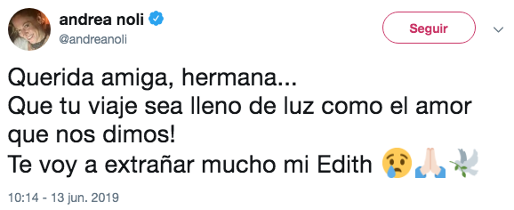 Famosos reaccionan a la muerte de Edith González