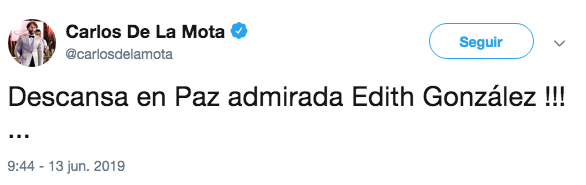 Famosos reaccionan a la muerte de Edith González