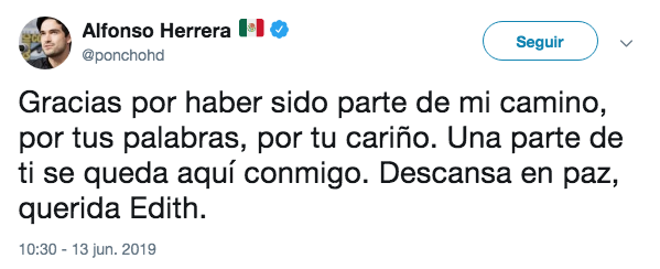 Famosos reaccionan a la muerte de Edith González