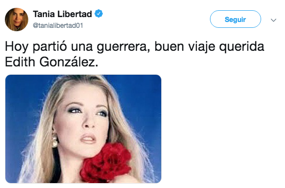 Famosos reaccionan a la muerte de Edith González