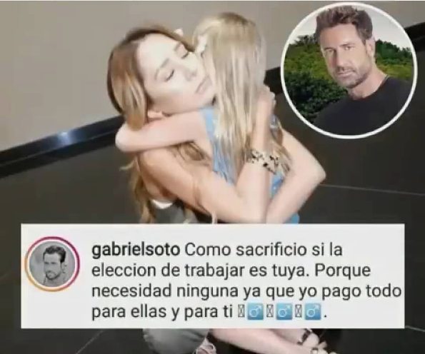 Geraldine Bazán le responde a Gabriel Soto por comentar en sus fotos