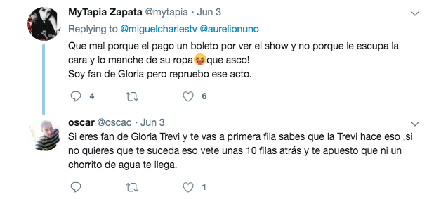 Gloria Trevi le escupe a Aurelio Nuño en concierto