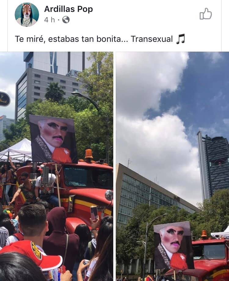 Trollean a Vicente Fernández en la Marcha del Orgullo LGBT+ de la CDMX