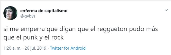 El rock murió, el reggaetón es la nueva Revolución