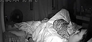Gato trata de asfixiarlo mientras duerme 4. (Facebook Lomphonten Lomphontan)