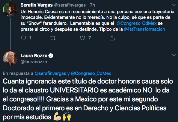 Laura Bozzo recibe doctorado Honoris Causa en México