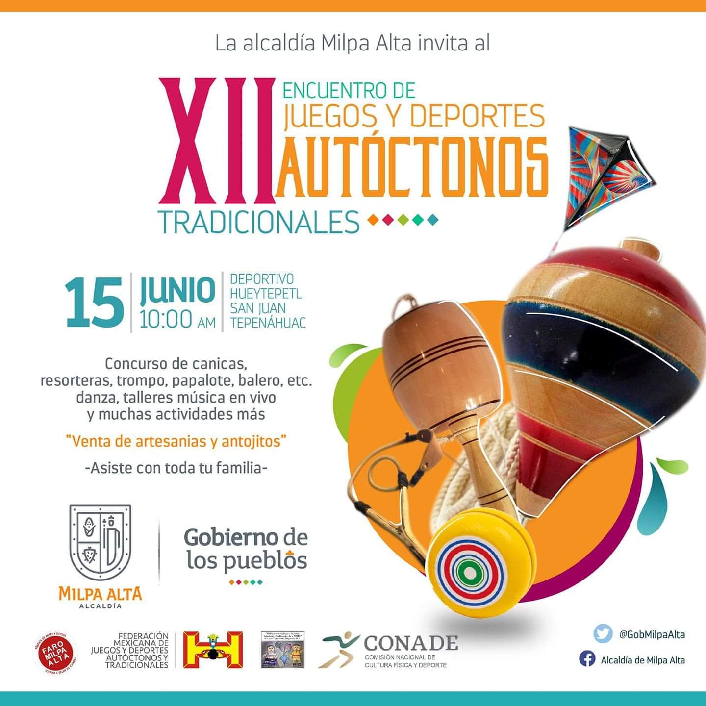 Olimpiada de Balero, Canicas y Yoyo en Alcaldía Milpa Alta