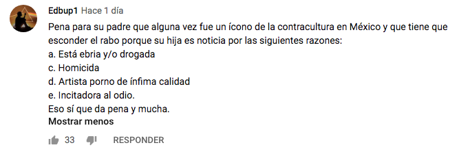 Celia Lora Homofóbica