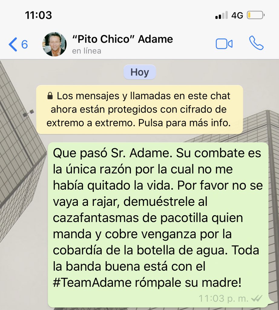 Carlos Trejo publica el número de Alfredo Adame