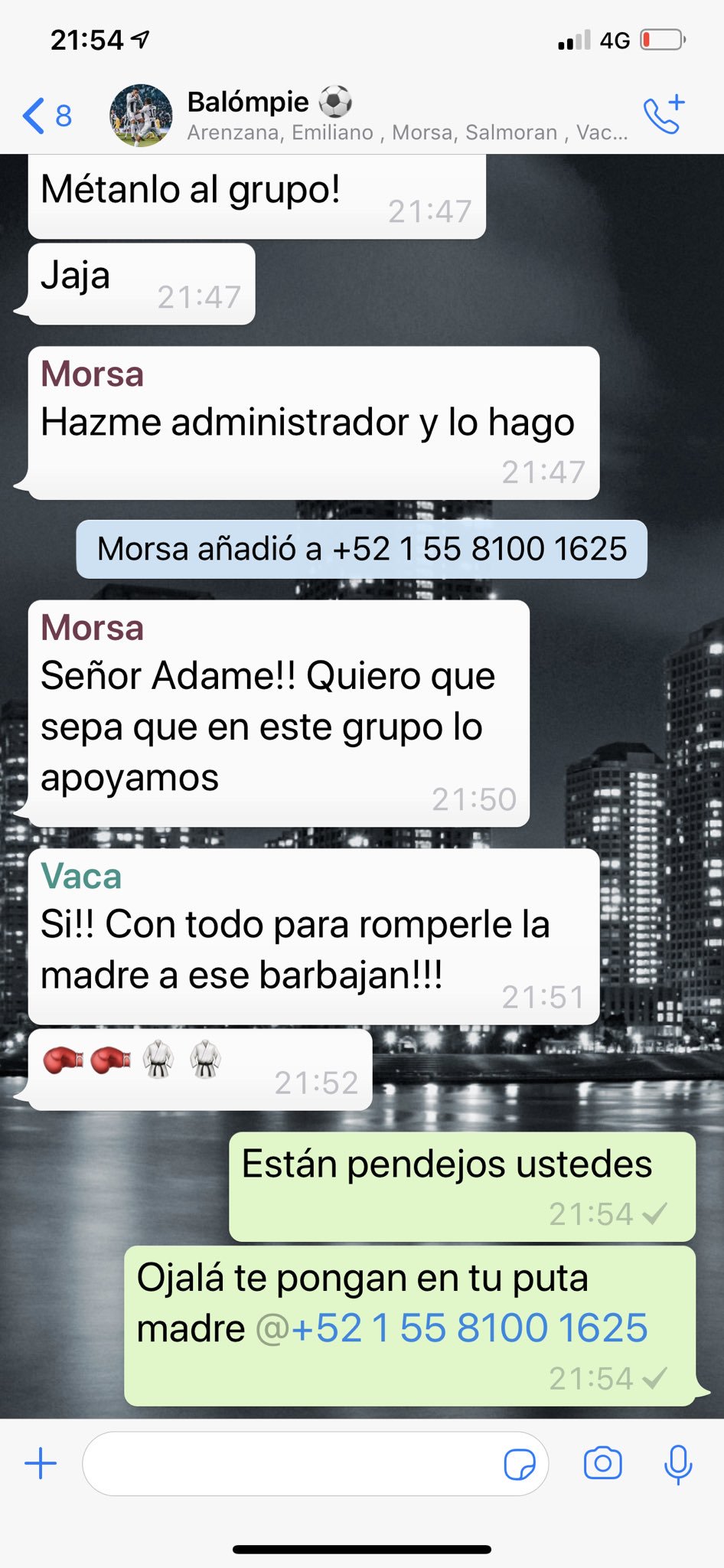 Carlos Trejo publica el número de Alfredo Adame
