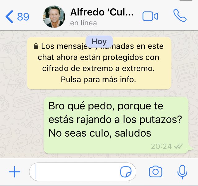 Carlos Trejo publica el número de Alfredo Adame