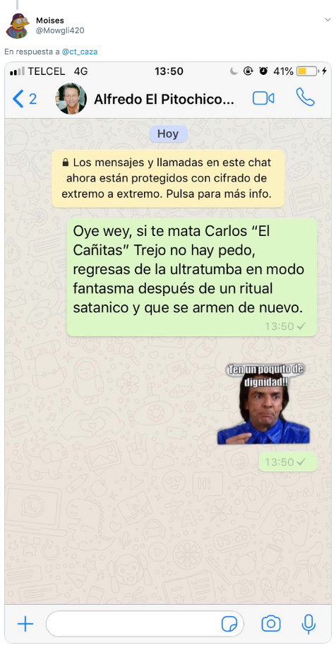 Carlos Trejo publica el número de Alfredo Adame