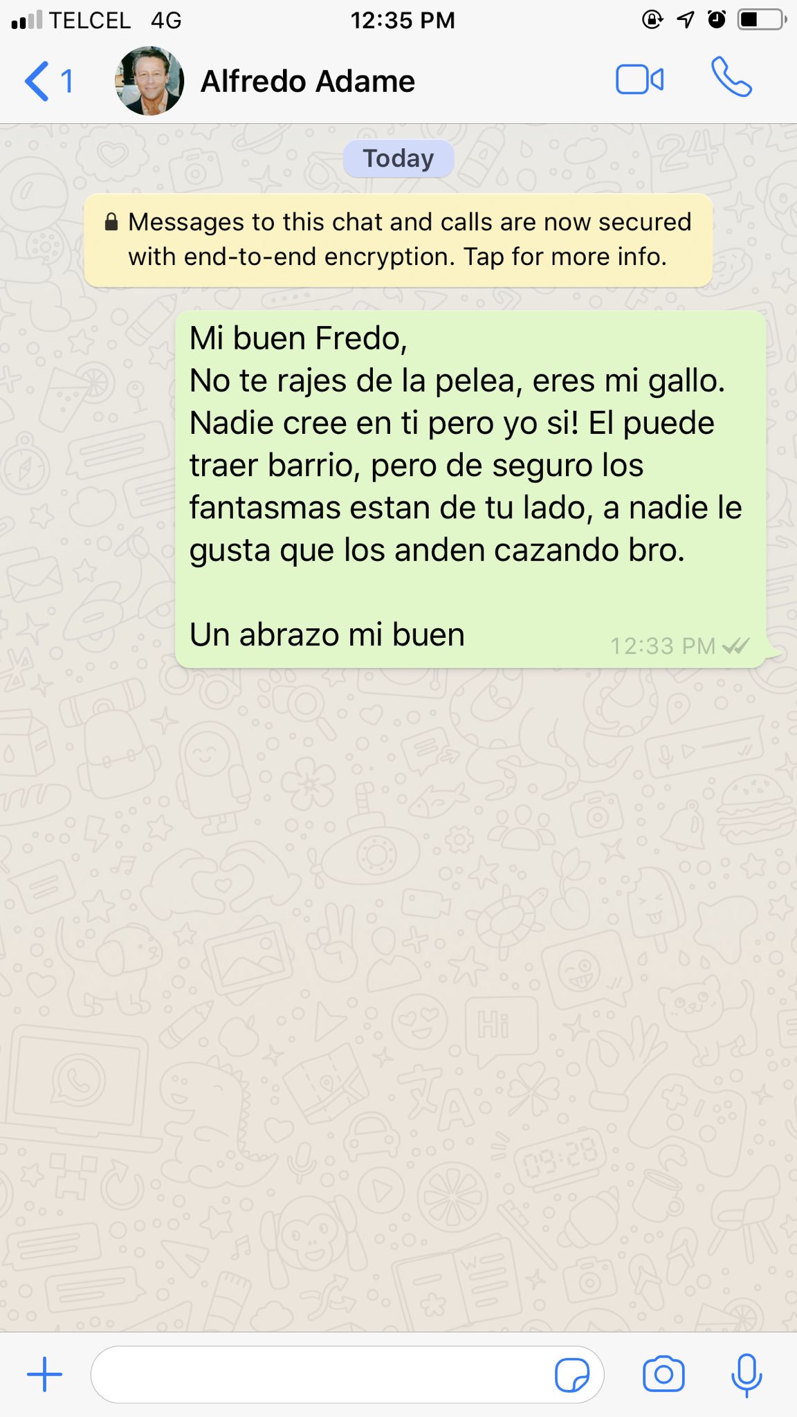 Carlos Trejo publica el número de Alfredo Adame