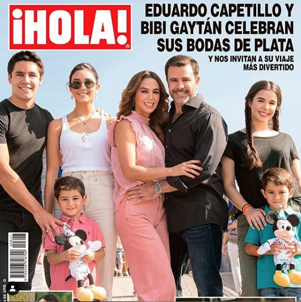 Bibi Gaytán y Eduardo Capetillo festejan bodas de plata en Disneylandia